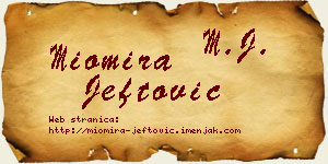Miomira Jeftović vizit kartica